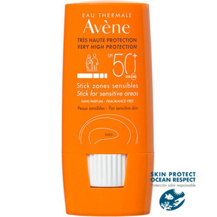 Avène Solaire Haute Protection Stick Zones Sensibles SPF50+ 8 ml Avène Solaire Haute Protection Stick Zones Sensibles SPF50+ 8 ml