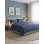 Parure de lit King Size Bleu - 1 housse de couette 240 x 220 cm + 2 taies d'oreiller 60 x 60 cm en coton renforcé