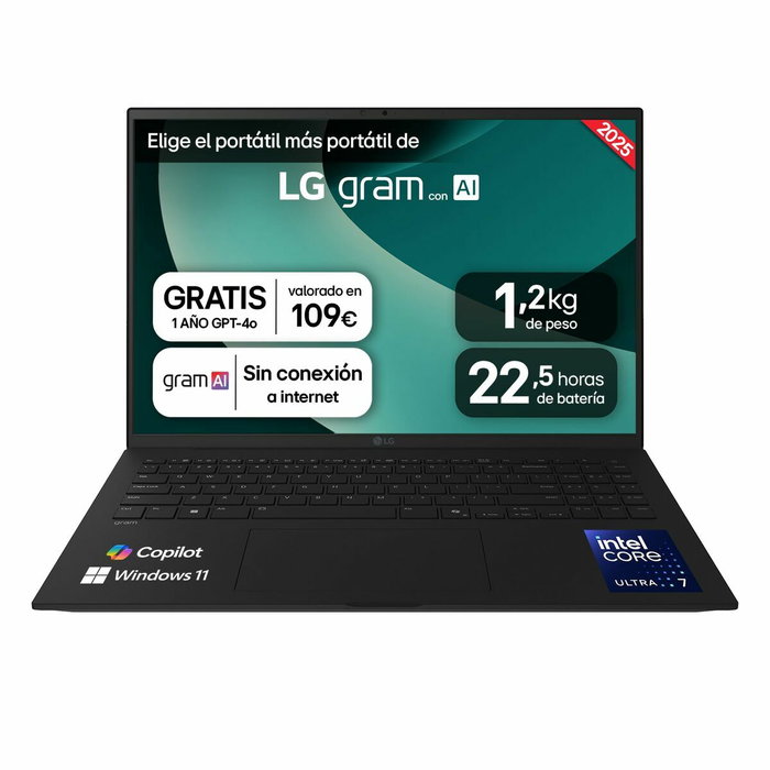Ordinateur Portable LG 16Z90T-G.AD88B 2 TB SSD 16" intel core ultra 7 255H 32 GB RAM Ordinateur Portable LG 16Z90T-G.AD88B 2 TB SSD 16" intel core ultra 7 255H 32 GB RAM
