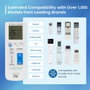 Ewent EW1579 Télécommande Universelle pour Climatiseur, Compatible 1000+ Modèles, LCD Rétroéclairé, Support Mural Inclus