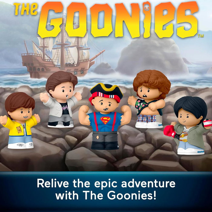 Little People - Pack Collector 5 Figures Les Goonies 40ème Anniversaire - Édition spéciale - Chunk, Mikey, Boca, Data - Little People Collector - +14 ans