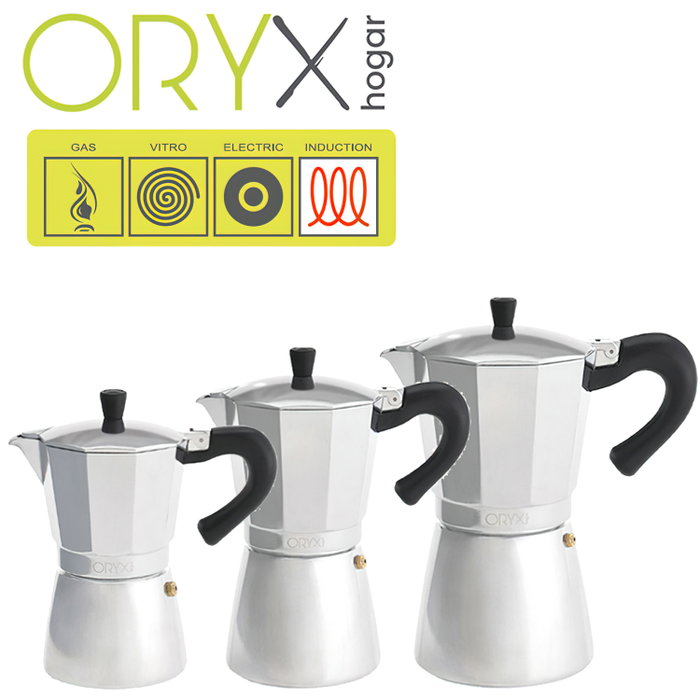 ORYX Cafetière Italienne en Aluminium pour Induction 12 Tasses (600 ml)
