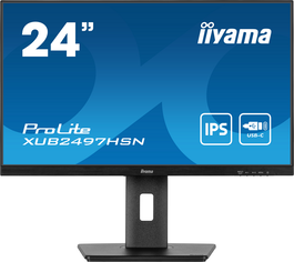 IIYAMA Écran PC - Moniteur LED 24" XUB2497HSN-B2 - Full HD, 75Hz, Ports HDMI et DisplayPort, Noir