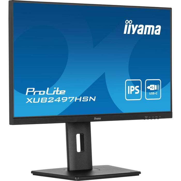 Iiyama Ecran PC LCD 24 Pouces XUB2497HSN-B2, 1920x1080 Full HD, HDMI, VGA, USB-C, TN, Noir