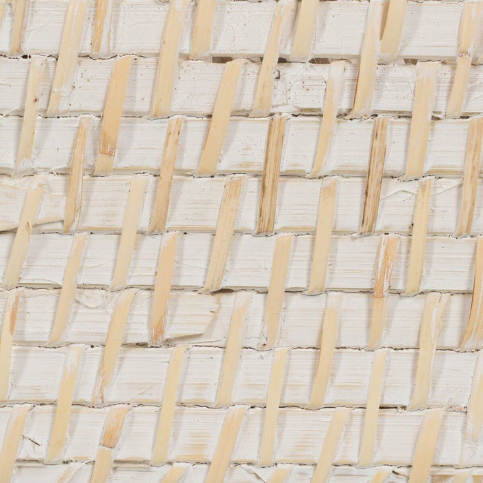 Panier à couverts Blanc Bambou Rotin 19 x 19 x 27 cm