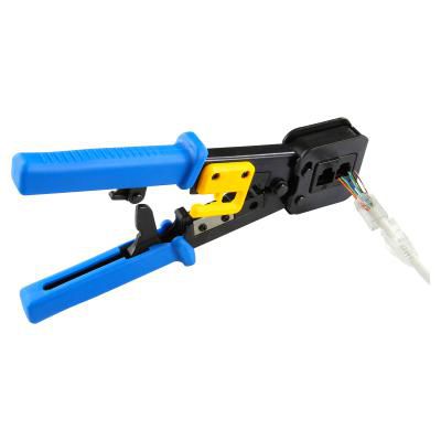 LOGON TWPHT001 Pince à sertir RJ45/RJ11 avec encliquetage et coupe/strip, support 360°, compatible CAT5e/6 LOGON TWPHT001 Pince à sertir RJ45/RJ11 avec encliquetage et coupe/strip, support 360°, compatible CAT5e/6