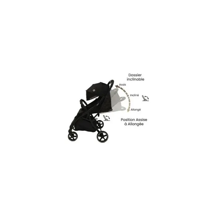 Nania Poussette canne compacte Lexy - Pack complet - Noir