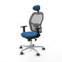 Piqueras y Crespo Chaise de Bureau avec Appui-tête 1D086G1 Bleu clair