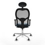 Piqueras y Crespo Chaise de Bureau avec Appui-tête 1D086G1 Bleu clair
