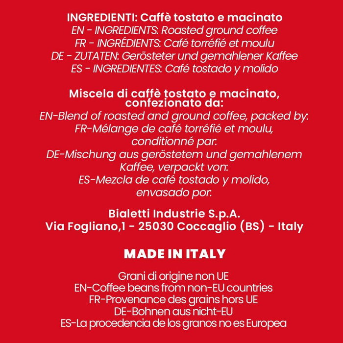 Café moulu Bialetti Perfetto Moka Classic 250 g (2 Unités)