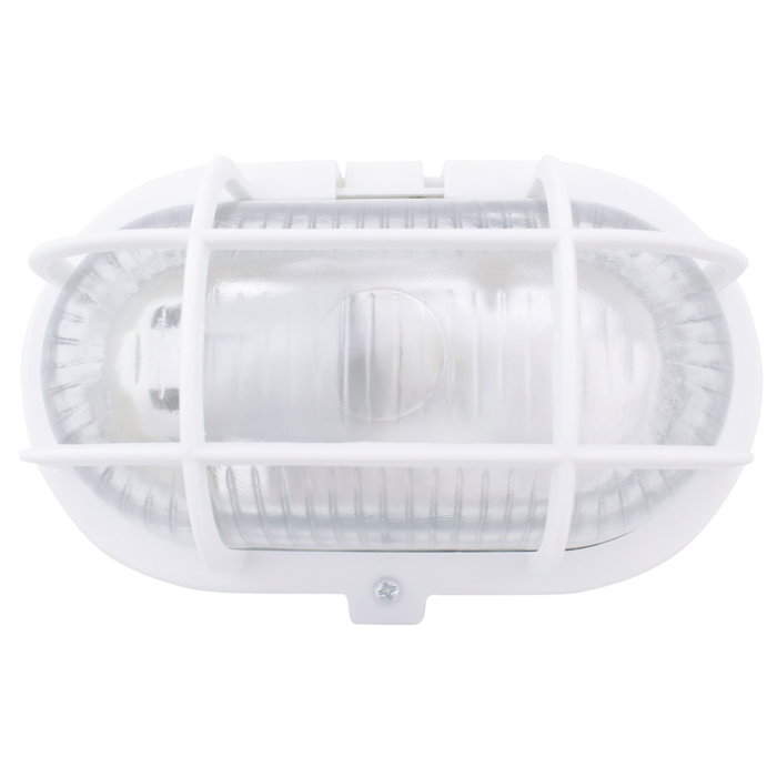GSC Evolution Applique extérieure ovale blanche en PVC, E27 60W