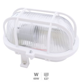 GSC Evolution Applique extérieure ovale blanche en PVC, E27 60W
