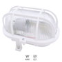 GSC Evolution Applique extérieure ovale blanche en PVC, E27 60W