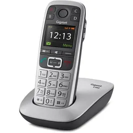 Gigaset Gigae560silver Téléphone sans fil DECT Argent - Clavier rétro-éclairé, écran couleur, mains-libres HD, SOS, fabrication Allemagne