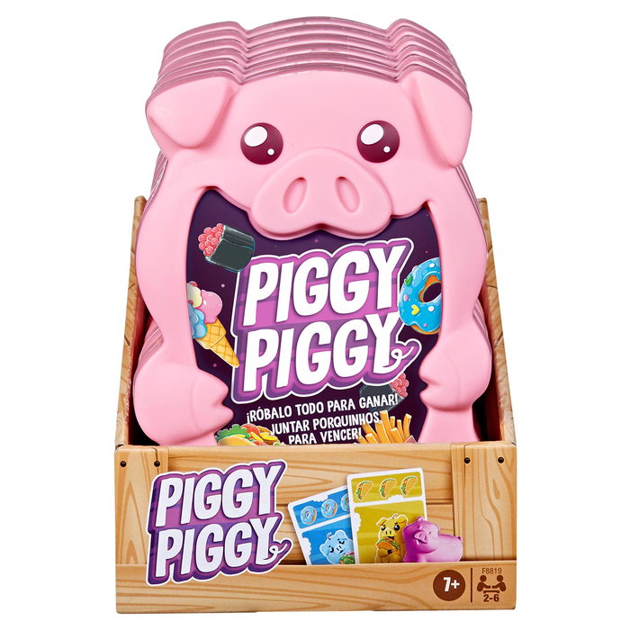 Hasbro Gaming Jeu de Cartes Piggy Piggy F8819 - Jeu Rapide pour Enfants de 7 Ans et Plus avec 5 Figurines de Cochons Hasbro Gaming Jeu de Cartes Piggy Piggy F8819 - Jeu Rapide pour Enfants de 7 Ans et Plus avec 5 Figurines de Cochons