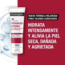 Neutrogena Crème Réparatrice Intense pour Talons Craquelés et Abîmés, avec Vitamine E, Apaisement Immédiat, Soin Hydratant Peau Sèche, 50 ml