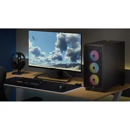 Corsair 3000D RGB Airflow - Boîtier PC ATX Moyen-Tour - 3 Ventilateurs AR120 RGB - Noir