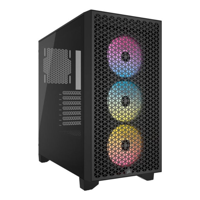 Corsair 3000D RGB AIRFLOW Boîtier PC Gaming Semi-Tour ATX Noir avec Ventilateurs RGB, Panneau en Verre Trempé Corsair 3000D RGB AIRFLOW Boîtier PC Gaming Semi-Tour ATX Noir avec Ventilateurs RGB, Panneau en Verre Trempé