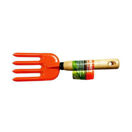 Tuman Fourche de jardin à 4 dents avec manche en bois