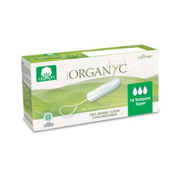 ORGANYC Tampons Super sans applicateur, 16 unités
