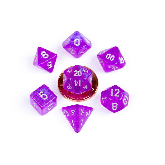 FanRoll pack dés Sharp Mini Stardust Purple (7) FanRoll pack dés Sharp Mini Stardust Purple (7)