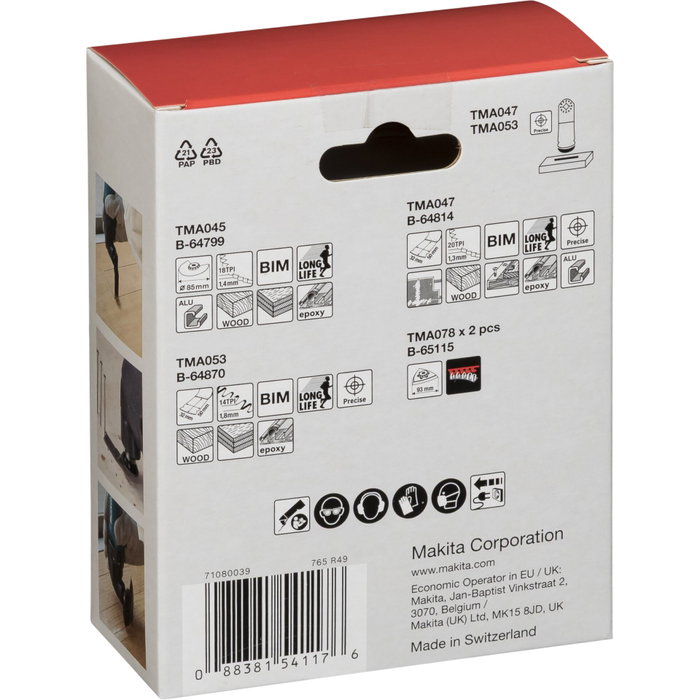 Makita Ensemble d'outils multifonctions 5 pièces pour charpenterie