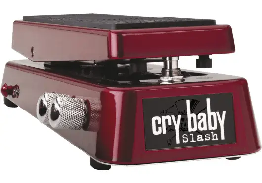DUNLOP Crybaby Slash Signature Wah Pédale d'Expression avec Distorsion, Finition Rouge Métallisée DUNLOP Crybaby Slash Signature Wah Pédale d'Expression avec Distorsion, Finition Rouge Métallisée