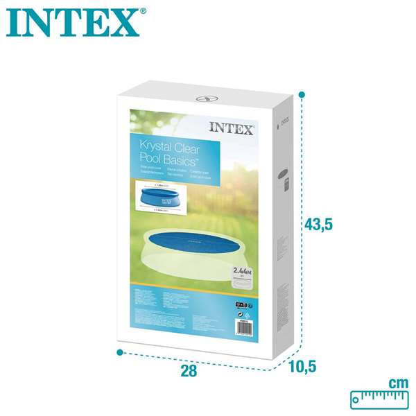 Intex - Couverture solaire pour piscine Easy Set - Diamètre 244 cm - PVC
