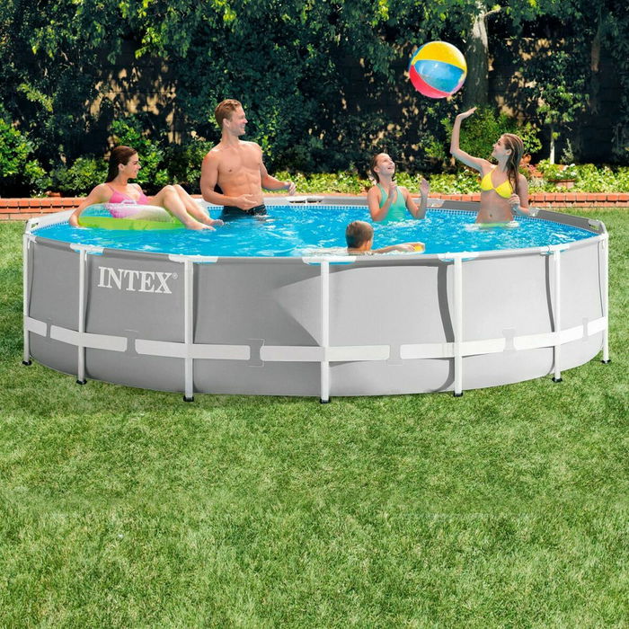 Piscine Démontable Intex Prism Frame 457 x 107 cm 14.614 l Gris