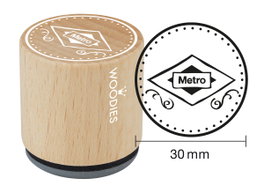 Woodies Tampon Metro en bois et caoutchouc 33x30mm