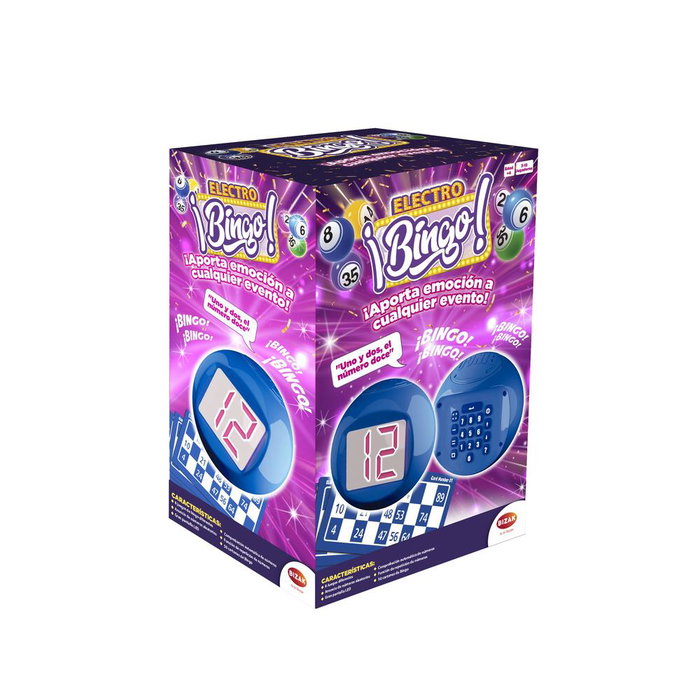 Bizak Juego de Mesa Electrobingo – Bingo Électronique avec Balle Lumineuse et Son, Jusqu'à 50 Joueurs, 8 Modes de Jeu, À Partir de 6 Ans