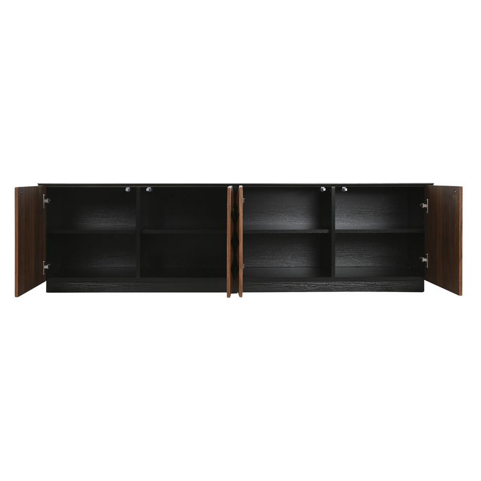 Meubles de télévision Home ESPRIT Marron Noir 161,2 X 40 X 45,5 cm