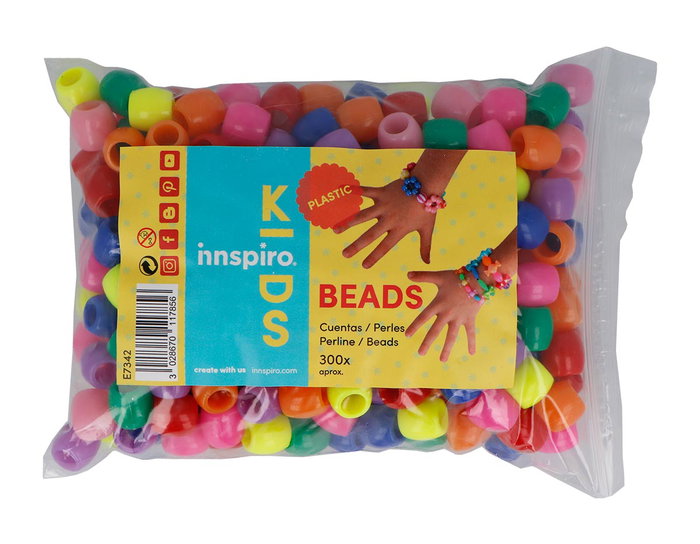 Innspiro Perles en plastique forme d'olives Multicolore Opaco 14x10mm