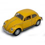 TACHAN - Réplique Volkswagen Coccinelle Classique 1967 à l'échelle 1:28 avec mécanisme Pullback, Jaune, Jouet recommandé à partir de 3 ans
