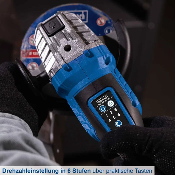 Scheppach BC-AG125-X Meuleuse d'angle sans fil 125 mm 20V Pro avec batterie 2Ah et starter kit - SET S