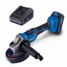 Scheppach BC-AG125-X Meuleuse d'angle sans fil 125 mm avec batterie 2Ah et chargeur - Set S - 20V
