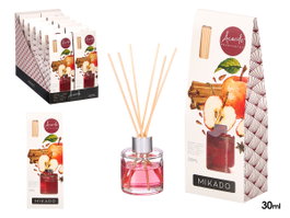 Acorde Mikado Pomme Cannelle 30 ml Bougie Parfumée 7x20x5 cm (Set de 24)