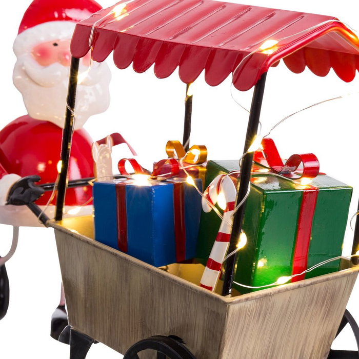 BigBuy Home Décorations de Noël Multicolore Père Noël et Boîte Cadeau BigBuy Home Décorations de Noël Multicolore Père Noël et Boîte Cadeau