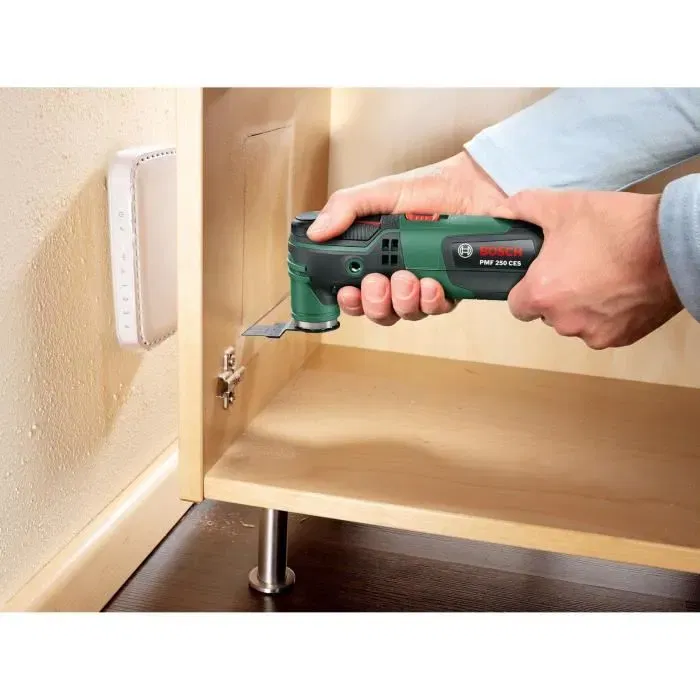Bosch - Outil multifonctions oscillant PMF 250 CES filaire 250W avec système Autoclic (changement sans outil) - Lame et plateau inclus