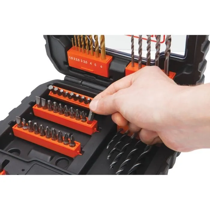 Black + Decker Coffret perçage vissage 50 Accessoires A7232-XJ Black + Decker Coffret perçage vissage 50 Accessoires A7232-XJ