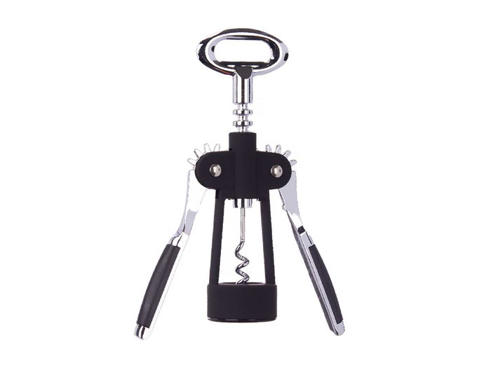 Kinvara Tire-bouchon métal noir chromé 200 g 20x4x7 cm (Set de 24)