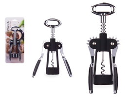 Kinvara Tire-bouchon métal noir chromé 200 g 20x4x7 cm (Set de 24)