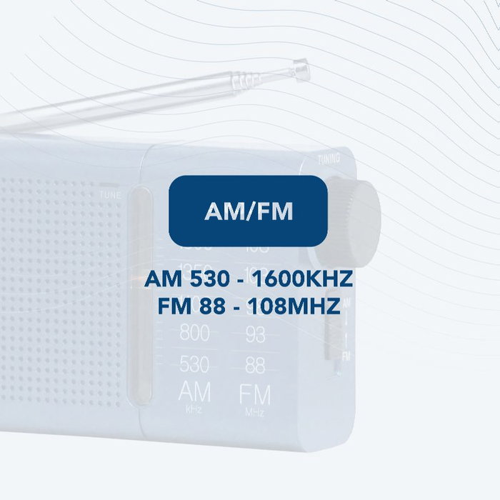 DAEWOO Radio AM/FM avec haut-parleur bleu DAEWOO Radio AM/FM avec haut-parleur bleu