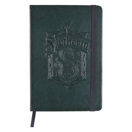 Cerdá Cuaderno Premium Harry Potter Slytherin A5 - Carnet à couverture rigide 100% PU, vert, multilingue (espagnol, anglais, français, italien, allemand, portugais)