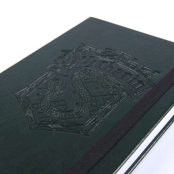 Cerdá Cuaderno Premium Harry Potter Slytherin A5 - Carnet à couverture rigide 100% PU, vert, multilingue (espagnol, anglais, français, italien, allemand, portugais)