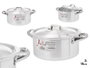 Kinvara Casserole en aluminium 18 cm 2L Capacité 2000 ml Argentée (Set de 10)