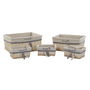 Set de basket DKD Home Decor Spirales méditerranéen 48 x 38 x 13 cm