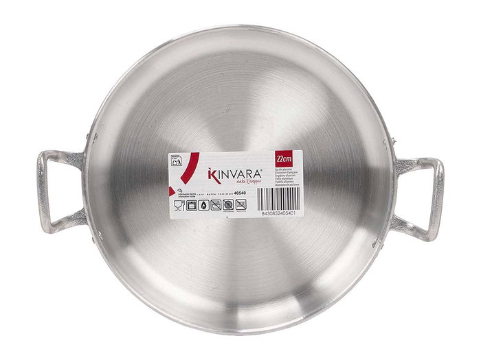 KINVARA Poêle en aluminium avec poignées 22cm, Plata, Lot de 6 KINVARA Poêle en aluminium avec poignées 22cm, Plata, Lot de 6