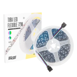 BX3 Ruban LED Flexible 72W RGB 5 m, 12 VDC, IP20/33, Effets Dynamiques, pour Décoration Intérieure [BX3-219012-RGB-IP33]