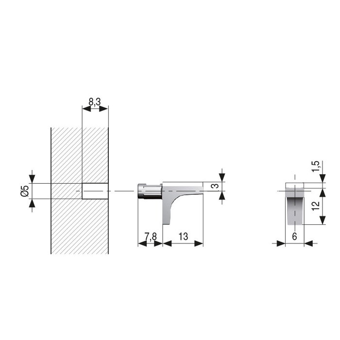 ITALIANA FERRAMENTA Gommes transparentes pour support K LINE, Ø5mm, Pack de 100 ITALIANA FERRAMENTA Gommes transparentes pour support K LINE, Ø5mm, Pack de 100